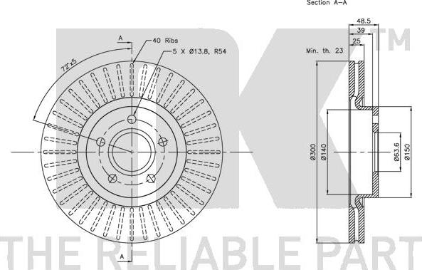 NK 314849 - Тормозной диск autospares.lv