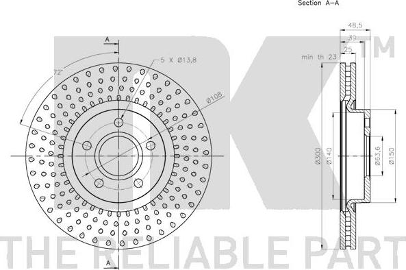 NK 204864 - Тормозной диск autospares.lv