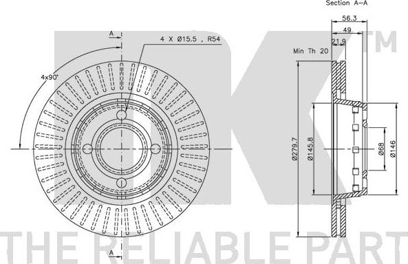 NK 204740 - Тормозной диск autospares.lv