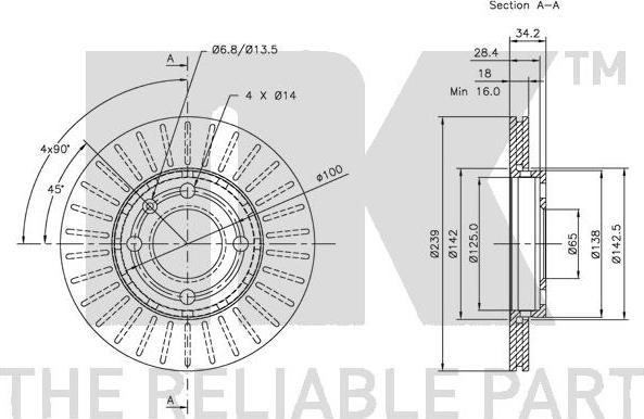 NK 314756 - Тормозной диск autospares.lv