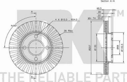 NK 314719 - Тормозной диск autospares.lv