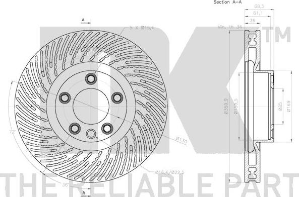 NK 3147149 - Тормозной диск autospares.lv