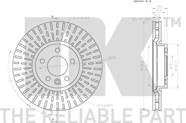 NK 3147145 - Тормозной диск autospares.lv