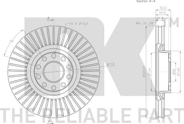 NK 2047140 - Тормозной диск autospares.lv