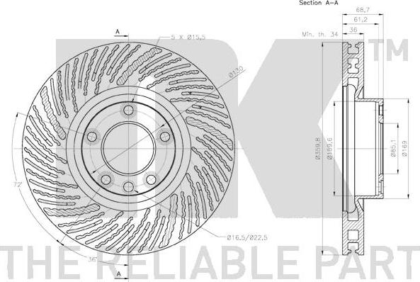 NK 3147151 - Тормозной диск autospares.lv