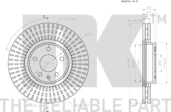 NK 2047153 - Тормозной диск autospares.lv