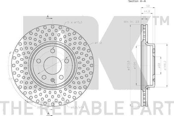 NK 2047132 - Тормозной диск autospares.lv