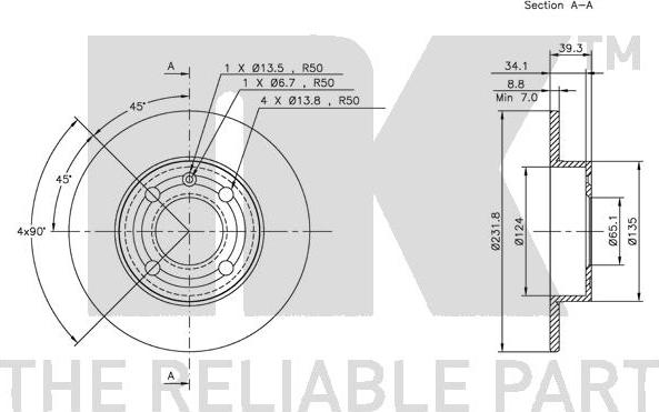 NK 314771 - Тормозной диск autospares.lv