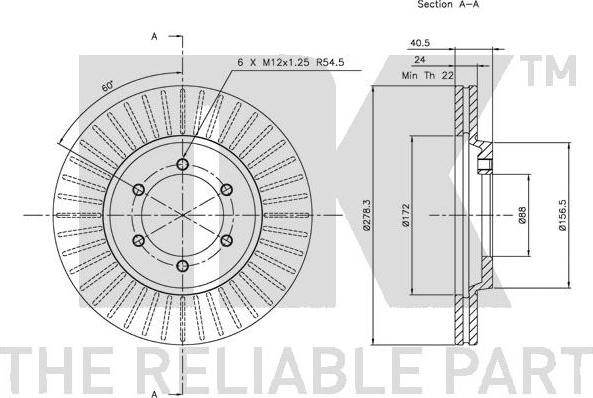 NK 205002 - Тормозной диск autospares.lv