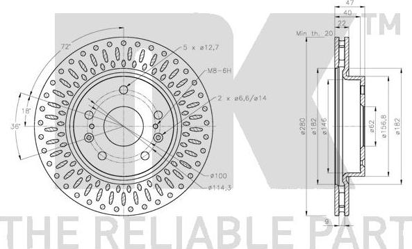 NK 205231 - Тормозной диск autospares.lv