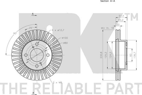 NK 315220 - Тормозной диск autospares.lv