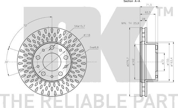 NK 311942 - Тормозной диск autospares.lv