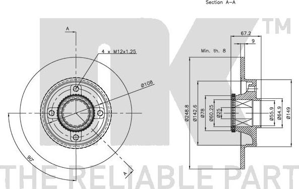 NK 311947 - Тормозной диск autospares.lv