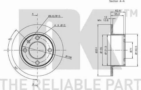 NK 311924 - Тормозной диск autospares.lv