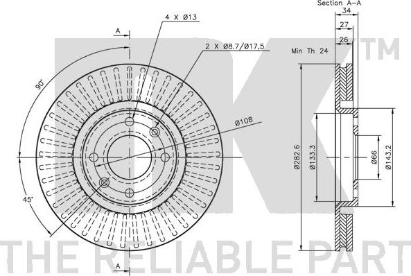 NK 311927 - Тормозной диск autospares.lv