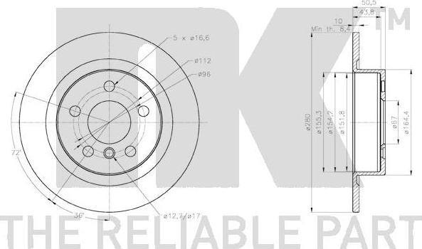 NK 3115119 - Тормозной диск autospares.lv