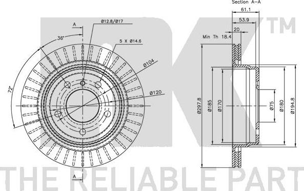 NK 311539 - Тормозной диск autospares.lv