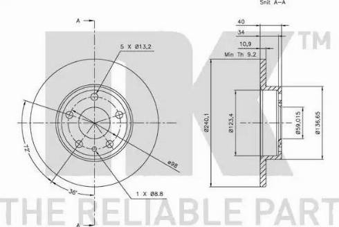 NK 311020 - Тормозной диск autospares.lv