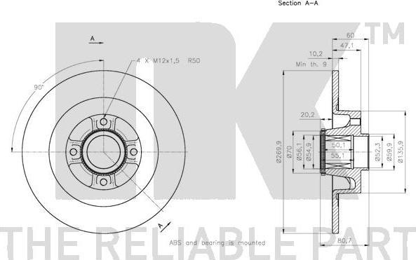 NK 313965 - Тормозной диск autospares.lv