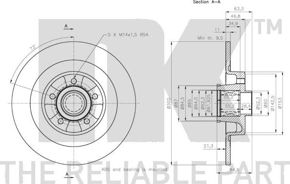 NK 313962 - Тормозной диск autospares.lv