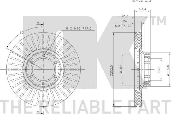 NK 203905 - Тормозной диск autospares.lv