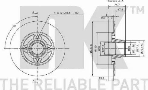 NK 313917 - Тормозной диск autospares.lv