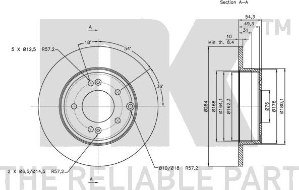 NK 313425 - Тормозной диск autospares.lv