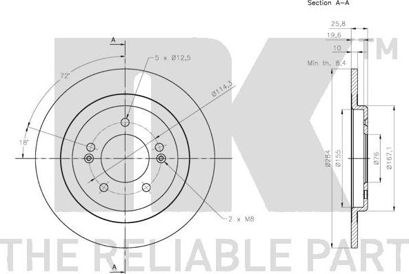 NK 313541 - Тормозной диск autospares.lv