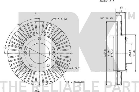 NK 313519 - Тормозной диск autospares.lv