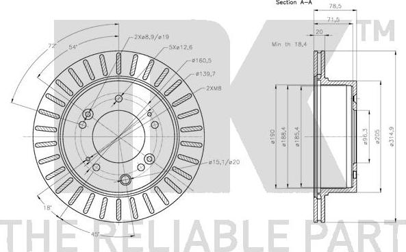 NK 203530 - Тормозной диск autospares.lv