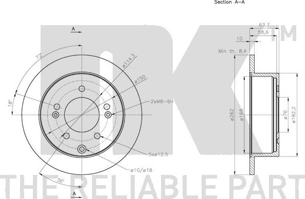 NK 203531 - Тормозной диск autospares.lv