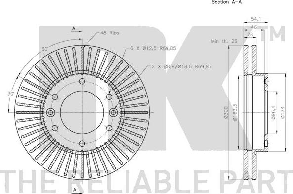 NK 203524 - Тормозной диск autospares.lv