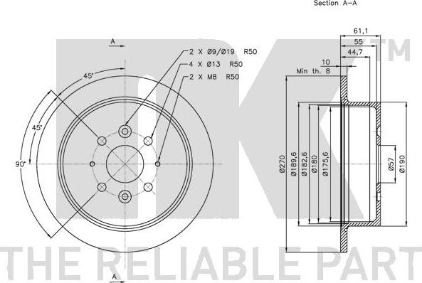 NK 313521 - Тормозной диск autospares.lv