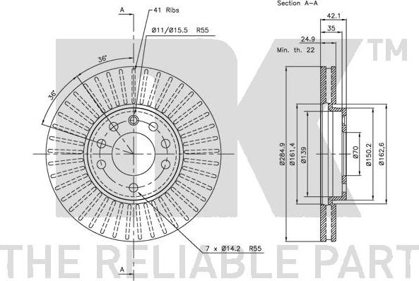 NK 313645 - Тормозной диск autospares.lv