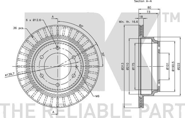 NK 203635 - Тормозной диск autospares.lv