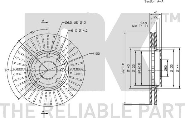 NK 313629 - Тормозной диск autospares.lv