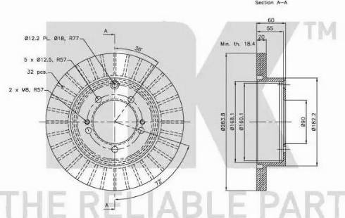 NK 313040 - Тормозной диск autospares.lv