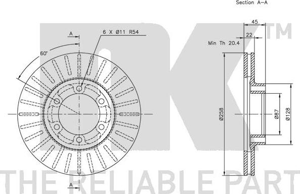 NK 203019 - Тормозной диск autospares.lv