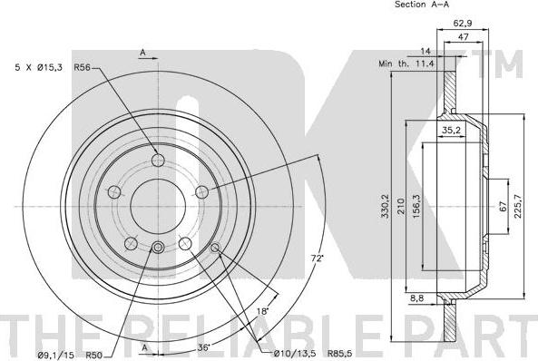 NK 313391 - Тормозной диск autospares.lv