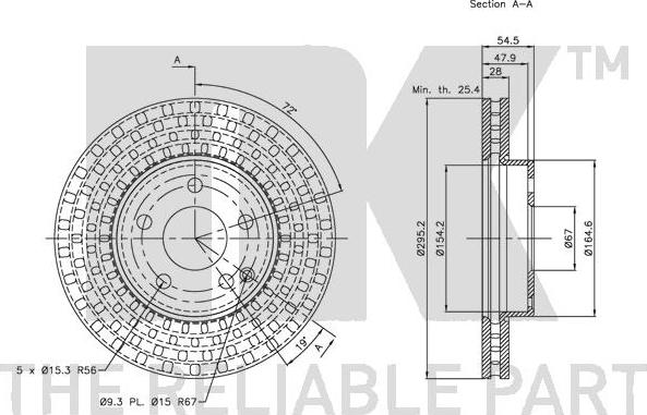 NK 313359 - Тормозной диск autospares.lv