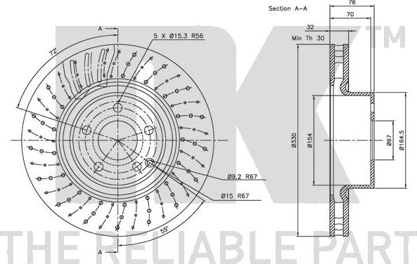 NK 203351 - Тормозной диск autospares.lv