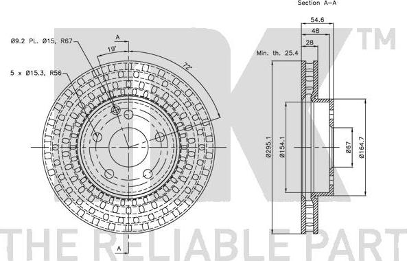 NK 203358 - Тормозной диск autospares.lv