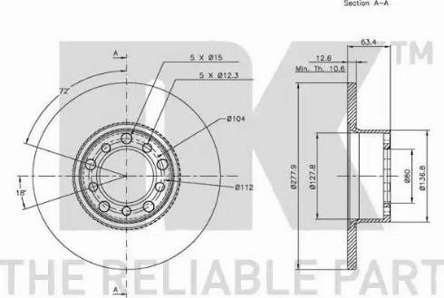 NK 313304 - Тормозной диск autospares.lv