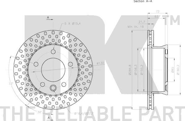 NK 2033107 - Тормозной диск autospares.lv