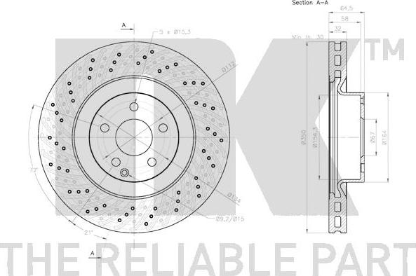 NK 3133118 - Тормозной диск autospares.lv