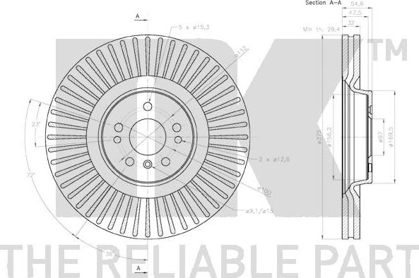 NK 3133127 - Тормозной диск autospares.lv