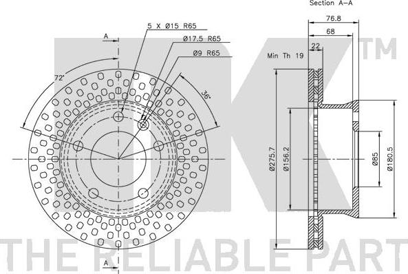 NK 203334 - Тормозной диск autospares.lv