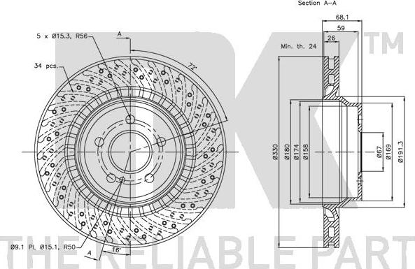 NK 313379 - Тормозной диск autospares.lv