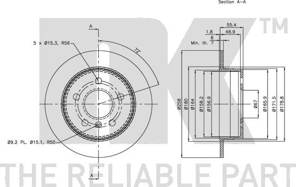 NK 313374 - Тормозной диск autospares.lv