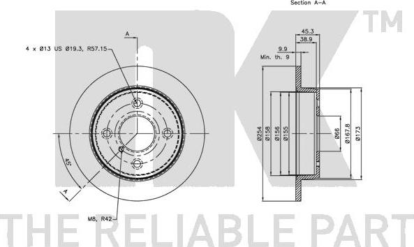 NK 203215 - Тормозной диск autospares.lv
